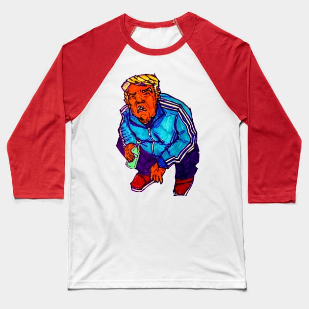 Slav Squt Trump Baseball T-Shirt by jaycethejayce